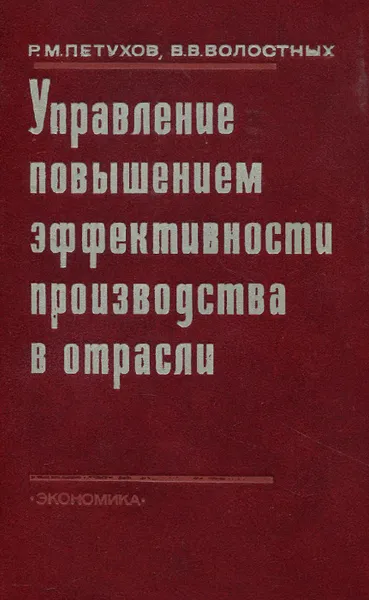 Обложка книги Управление повышением эффективности производства в отрасли, Р. М. Петухов, В. В. Волостных