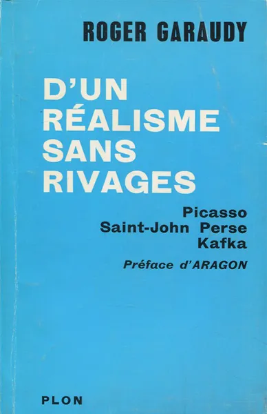 Обложка книги D'un realisme sans rivages, Roger Garaudy