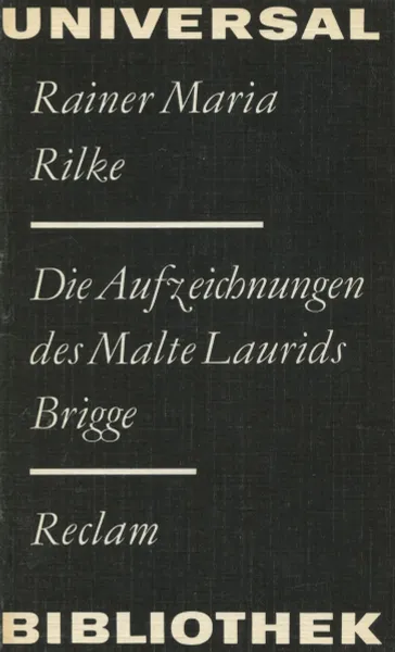 Обложка книги Die Aufzeichnungen des Malte Laurids Brigge, Rainer Maria Rilke