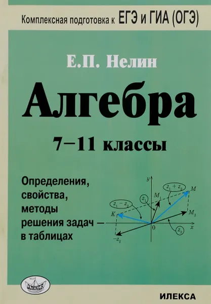 Обложка книги Алгебра. 7-11 классы. Определения, свойства, методы решения задач - в таблицах, Е. П. Нелин