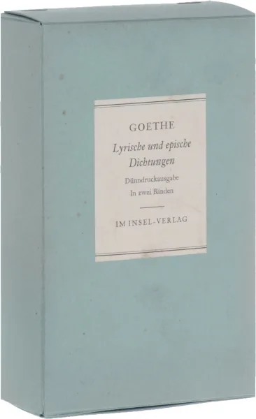 Обложка книги Goethes lyrische und epische Dichtungen (комплект из 2 книг), Goethe