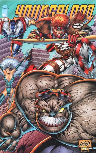 Обложка книги Youngblood, №2, Volume 2, October 1995, Rob Liefeld, Eric Stephenson