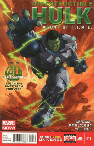 Обложка книги Indestructible Hulk: Agent of T.I.M.E.: Part One, №11, September 2013, Mark Waid