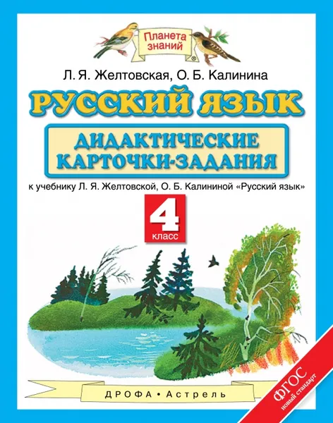 Обложка книги Русский язык. 4 класс. Дидактические карточки-задания. К учебнику Л. Я. Желтовской, О. Б. Калининой 