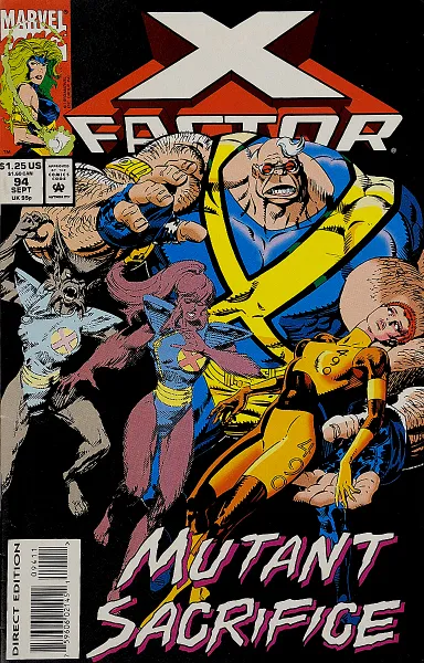 Обложка книги X-factor: Mutant Sacrifice: Volume 1, №94, September 1993, Scott Lobdell