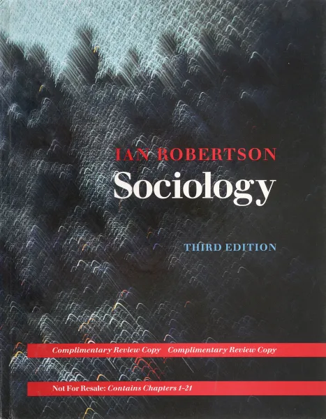 Обложка книги Sociology, Ian Robertson