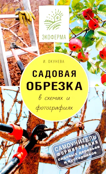 Обложка книги Садовая обрезка в схемах и фотографиях, И. Окунева