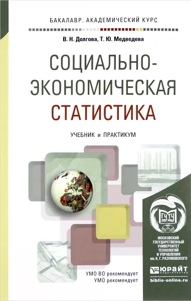 Обложка книги Социально-экономическая статистика. Учебник и практикум, В. Н. Долгова, Т. Ю. Медведева