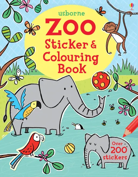 Обложка книги Zoo Sticker and Colouring Book, Jessica Greenwell