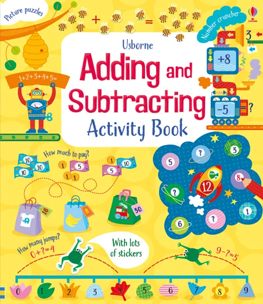 Обложка книги Usborne Adding and Subtracting Activity Book, Rosie Hore