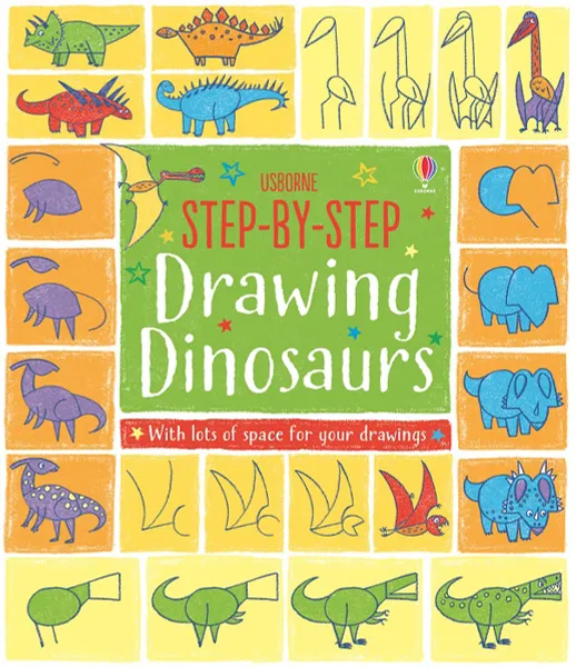 Обложка книги Drawing Dinosaurs (Step-by-Step), Уотт Фиона