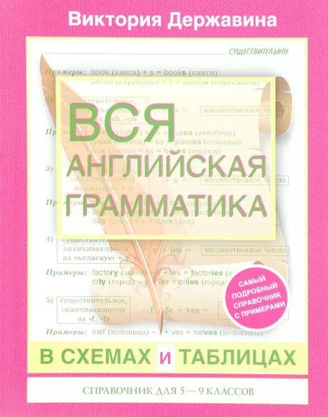 Обложка книги Вся английская грамматика в схемах и таблицах. 5-9 класс. Справочник, Виктория Державина