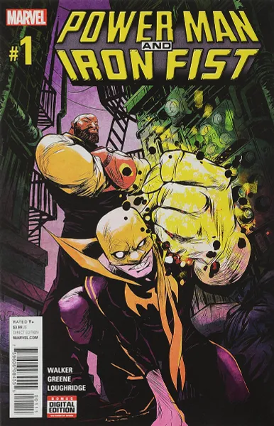 Обложка книги Power Man and Iron Fist #1, David Walker, Sanford Greene, Lee Loughridge