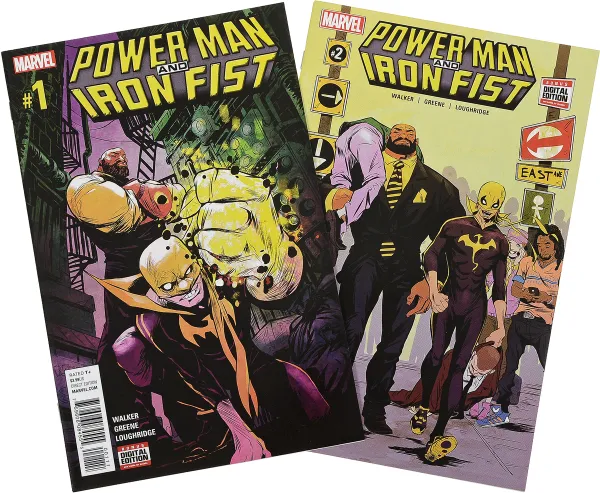 Обложка книги Power Man and Iron Fist (комплект из 2 книг), David Walker, Sanford Greene, Lee Loughridge