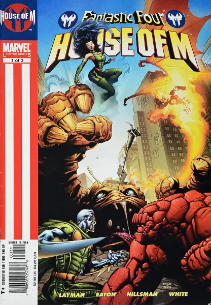 Обложка книги House of M: Fantastic Four #1, John Layman, Scot Eaton, Don Hillsman, Dean White