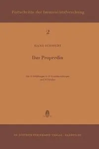 Обложка книги Das Properdin, H. Schmidt