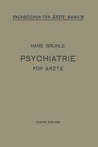 Обложка книги Psychiatrie fur Arzte, Hans W. Gruhle