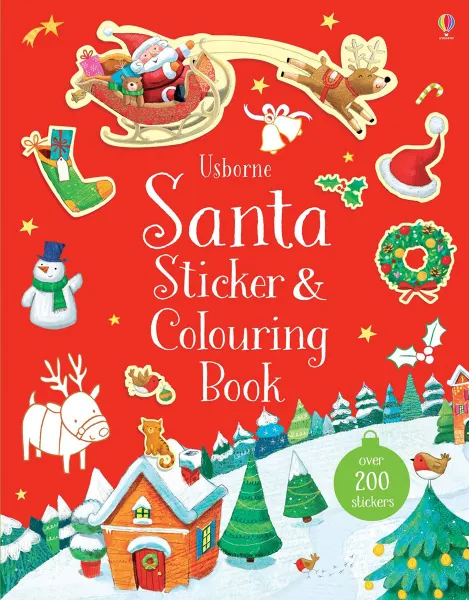 Обложка книги Santa Sticker and Colouring Book, Sam Taplin