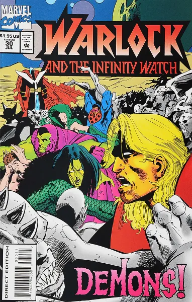 Обложка книги Warlock and the Infinity Watch #30, Craig Anderson, James (Jim) Starlin