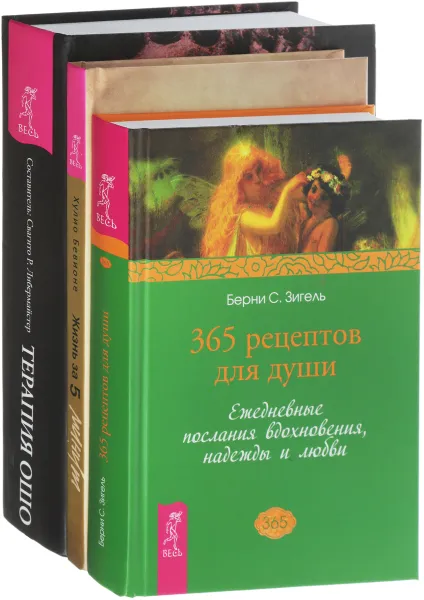 Обложка книги Жизнь за 5 минут. Терапия Ошо. 365 рецептов для души (комплект из 3 книг), Хулио Бевионе, Берни С. Зигель