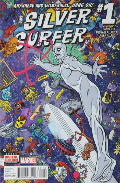 Обложка книги Silver Surfer #1, Dan Slott, Michael (Mike) Allred