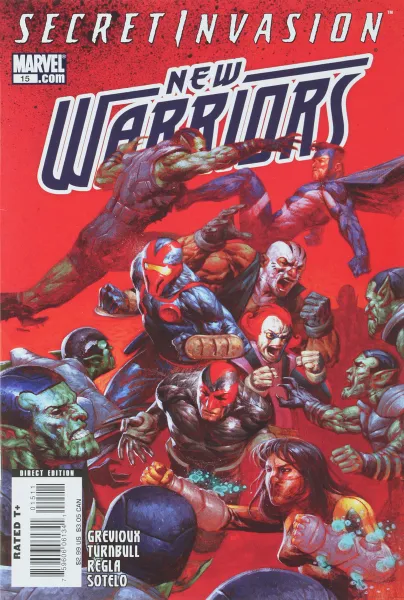 Обложка книги New Warriors #15, Kevin Grevioux, Koi (Coy) Turnbull, Sal Regla