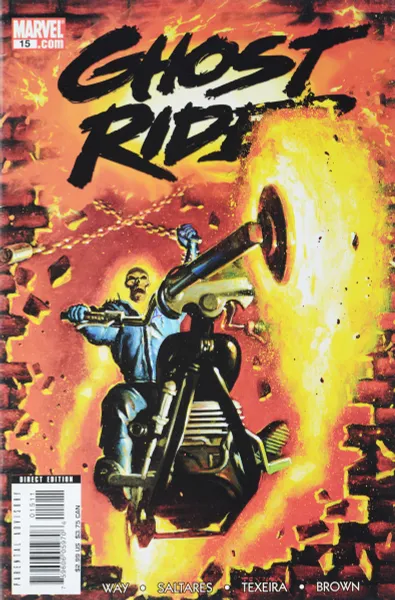 Обложка книги Ghost Rider #15, Daniel Way, Javier Saltare, Mark Texeira, Dan Brown