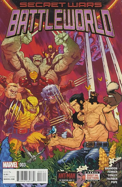 Обложка книги Secret Wars: Battleworld #3, Ivan Brandon, Ryan Ferrier, Aaron Conley