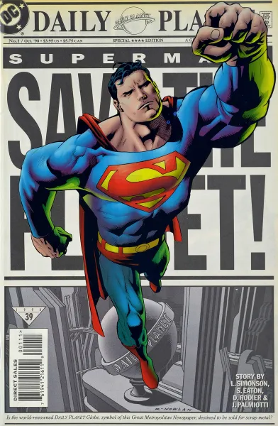 Обложка книги Superman: Save the Planet №1, Louise Jones-Simonson, Scot Eaton, Denis Rodier, Jimmy Palmiotti