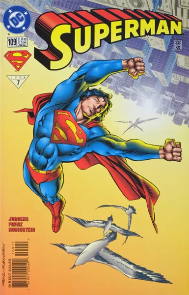 Обложка книги Superman №109, Dan Jurgens, Ron Frenz, Josef (Joe) Rubinstein