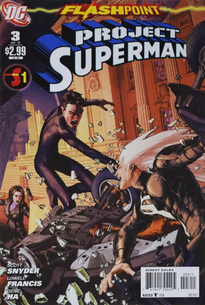Обложка книги Flashpoint: Project Superman №3, Scott Snyder, Lowell Francis, Gene Ha