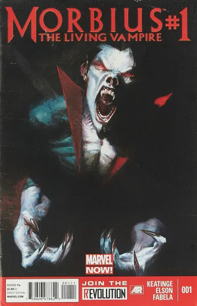 Обложка книги Morbius: The Living Vampire №1, Keatinge, Elson, Fabela