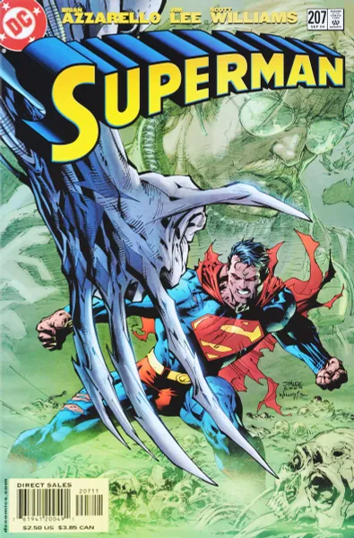Обложка книги Superman №207, Brian Azzarello, Jim Lee, Scott Williams