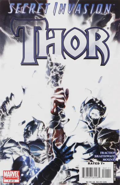 Обложка книги Secret Invasion: Thor #1, Matt Fraction, Doug Braithwaite, Paul 