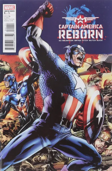 Обложка книги Captain America: Reborn #1, Ed Brubaker, Bryan Hitch, Butch Guice