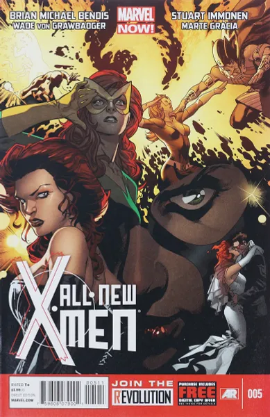 Обложка книги All-New X-Men #5, Brian Michael Bendis, Wade Von Grawbadger