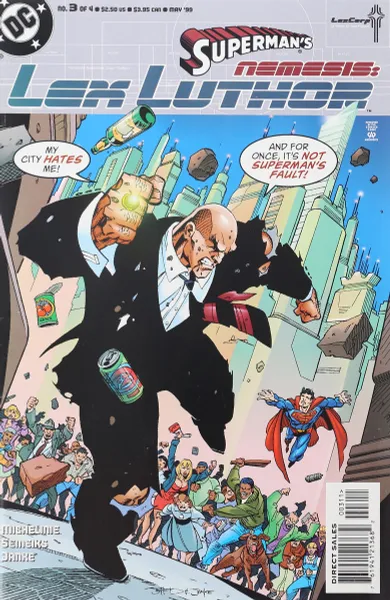 Обложка книги Superman's Nemesis: Lex Luthor #3, David Michelinie, Val Semeiks, Dennis Janke