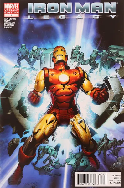 Обложка книги Iron Man: Legacy #1, Fred Van Lente, Steve Kurth