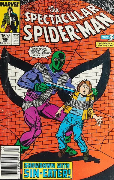 Обложка книги The Spectacular Spider-Man #136, Tom DeFalco, Peter David