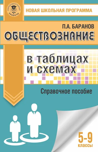 Обложка книги Обществознание в таблицах и схемах. 5-9 классы. Справочное пособие, П. А. Баранов