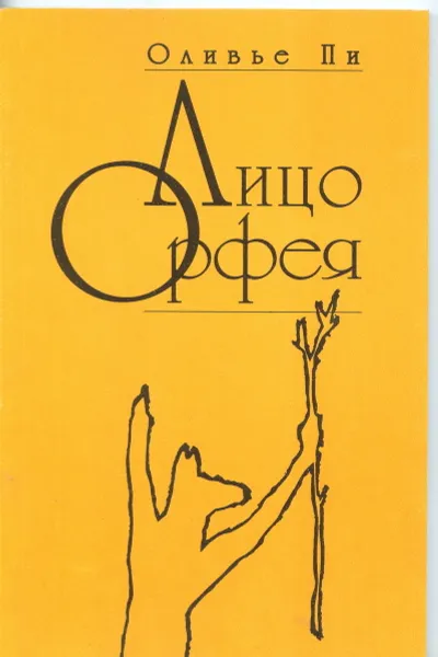 Обложка книги Лицо Орфея, Оливье Пи