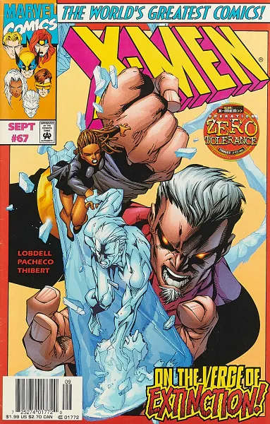 Обложка книги X-Men #67, Scott Lobdell, Carlos Pacheco, Art Thibert