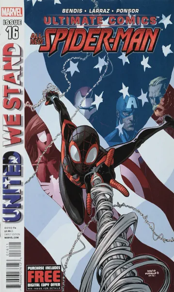 Обложка книги Ultimate Comics: Spider-Man #16, Brian Michael Bendis, Pepe Larraz, Justin Ponsor