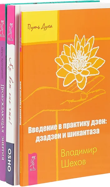 Обложка книги Ах вот оно что. Пробуждающая энергия. Введение в практику дзен: дзадзен и шикантаза (комплект из 3 книг), Ошо, Айгуль Хуснетдинова, В. Шехов