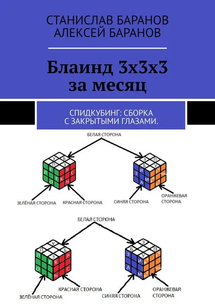 Обложка книги Блаинд 3х3х3 за месяц. Спидкубинг: сборка с закрытыми глазами, Баранов Станислав, Баранов Алексей