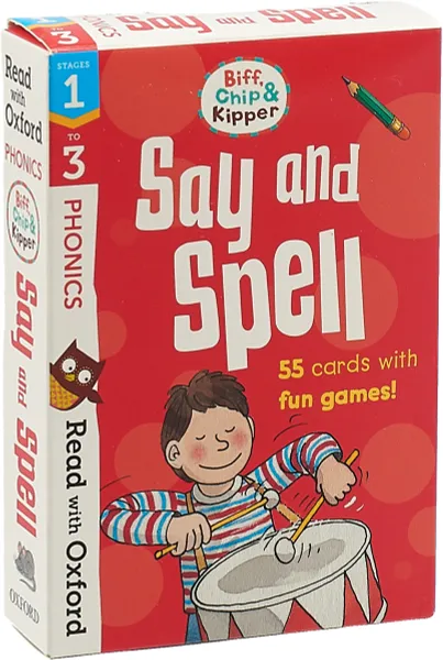 Обложка книги Read with Oxford: Stages 1-3: Biff, Chip and Kipper: Say and Spell Flashcards, Hunt Roderick