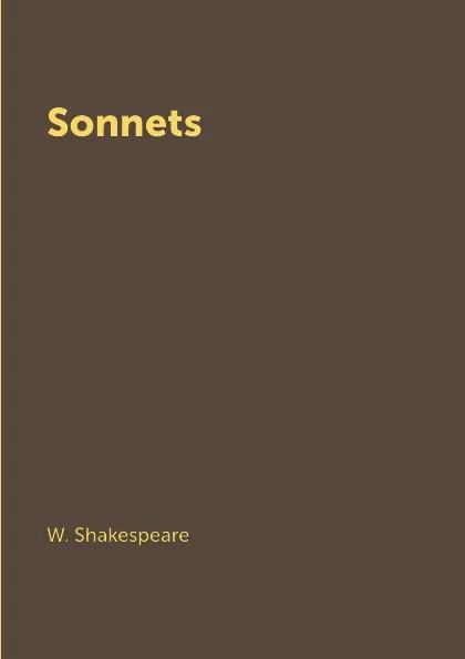 Обложка книги Sonnets, W. Shakespeare