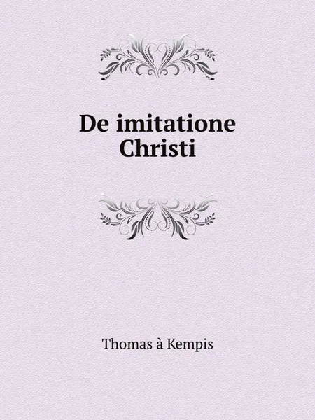 Обложка книги De imitatione Christi, Thomas à Kempis