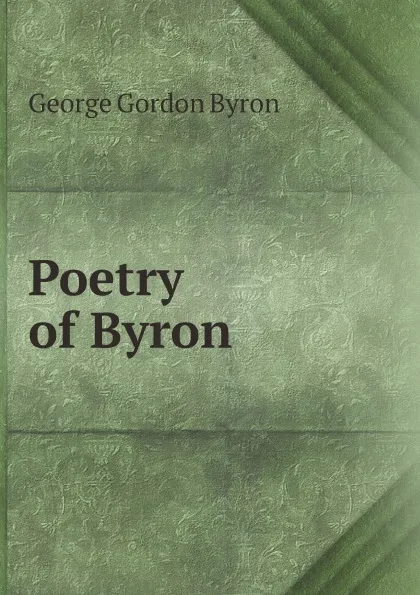 Обложка книги Poetry of Byron, George Gordon Byron