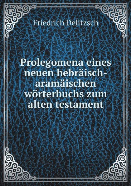 Обложка книги Prolegomena eines neuen hebraisch-aramaischen worterbuchs zum alten testament, Friedrich Delitzsch